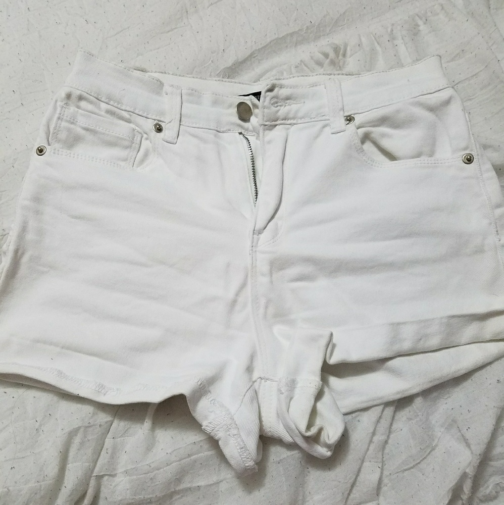 Forever21 white high waisted shorts